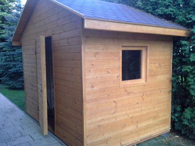 Domek gospodarczy lub wiata ogrodowa z drewna - realizacja 4