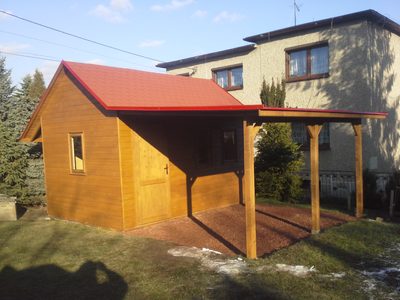 Domek gospodarczy lub wiata ogrodowa z drewna - realizacja 9
